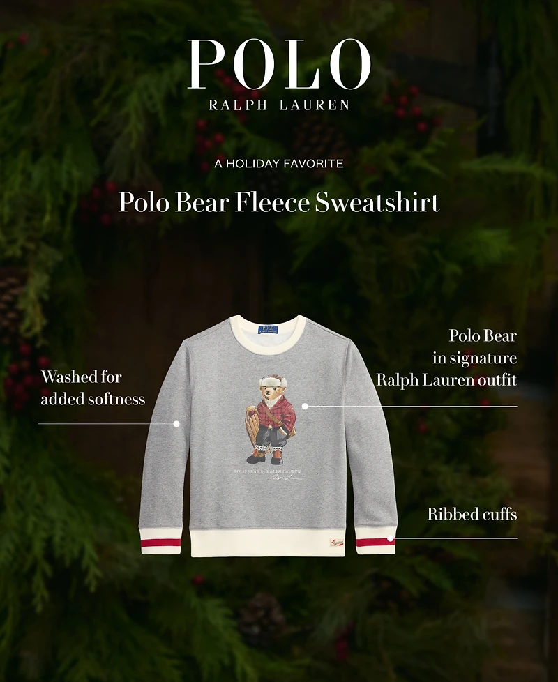 Polo Ralph Lauren Big Boys Bear Fleece Sweatshirt
