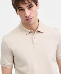 Guess Men's All-Over Jacquard Knit Polo Shirt