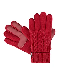 Isotoner Women's Water Repellent Cable Knit Gloves