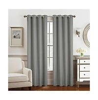Olivia Gray Gilbert Solid Single Grommet Curtain Panel Pair - 54x84