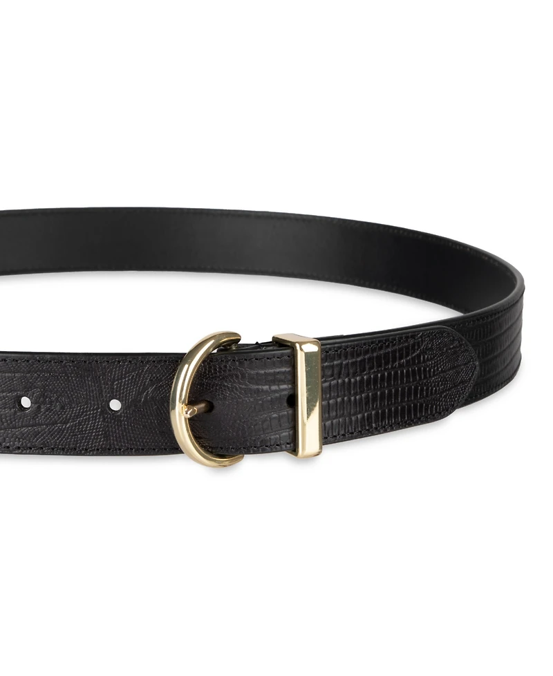 Cole Haan Women's Lizard-Texture Leather Dress Belt