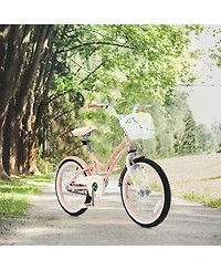 Gymax 18'' Kids Bike Toddlers Adjustable Freestyle Bicycle with Training Wheels