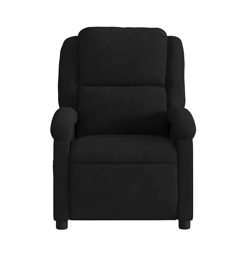 vidaXL Massage Recliner Chair Black Velvet