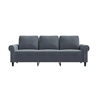 vidaXL 3-Seater Sofa Dark Gray 70.9" Velvet