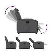 vidaXL Recliner Chair Gray Faux Leather