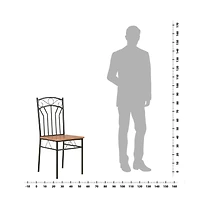 vidaXL Dining Chairs 4 pcs Brown Mdf