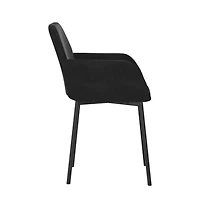 vidaXL Dining Chairs 2 pcs Black Velvet