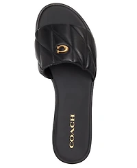 Coach Women's Holly Signature Jacquard Slip-On Slide Sandals
