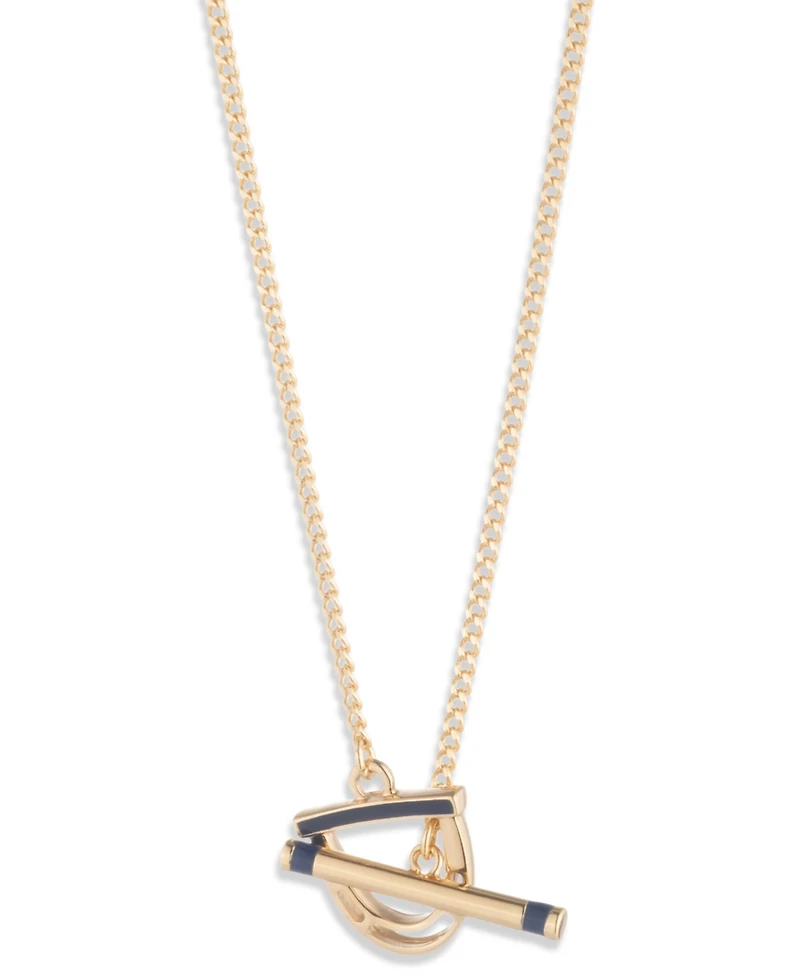 Lauren Ralph Lauren Gold-Tone Stirrup Pendant Necklace