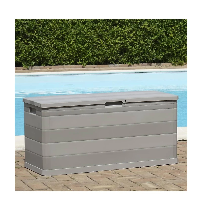 vidaXL Patio Storage Box Gray 46.1"x17.7"x22"