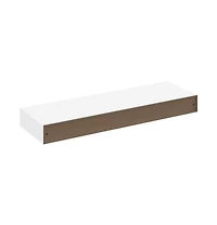 Floating Wall Shelves with Drawers 2 pcs White 31.5"