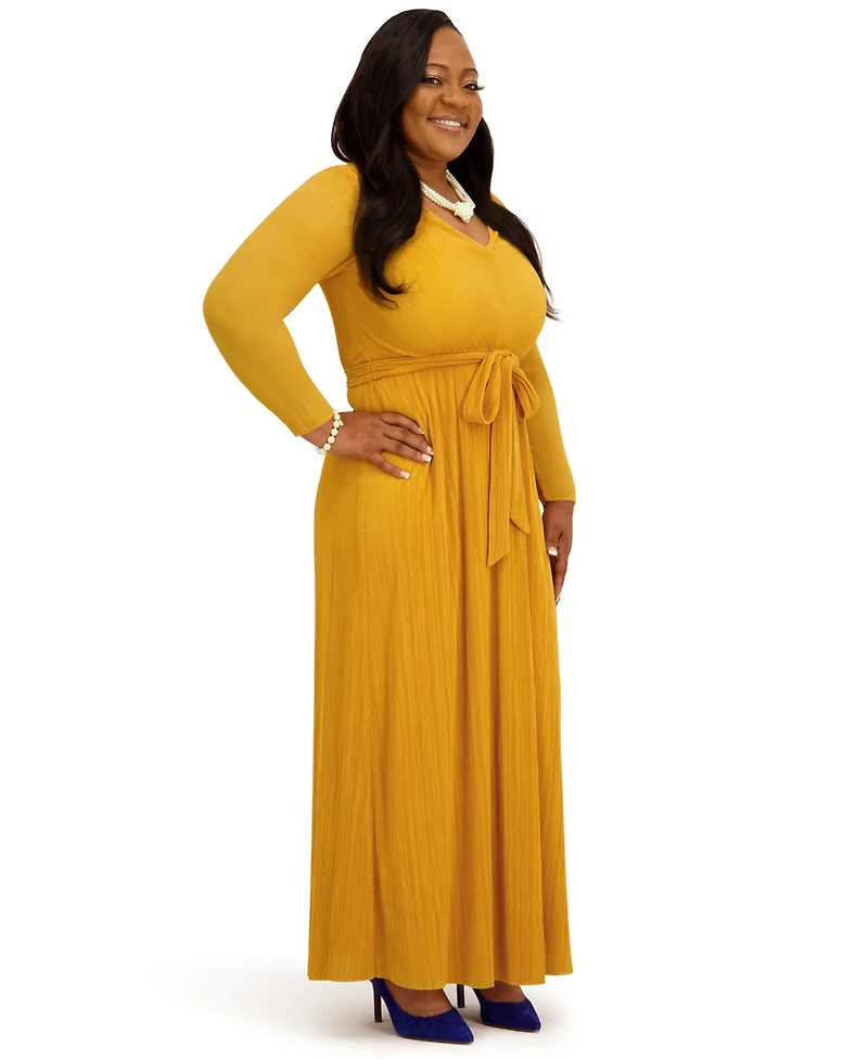 Kasper Women's V-Neck Long-Sleeve Dress