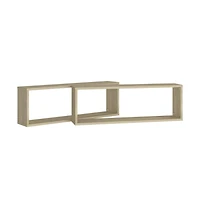 Wall Cube Shelves 2 pcs Sonoma Oak 31.5"x5.9"x10.4" Engineered Wood