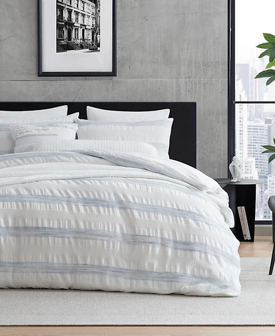 Dkny Waffle Stripe 3-Pc. Comforter Set, King