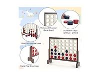 Giant 4-in-a-row Game Set Wooden Jumbo 4-to-Score with Carrying Bag