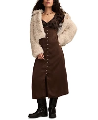 Lucky Brand Women's Simone Velvet Burnout Midi Dress