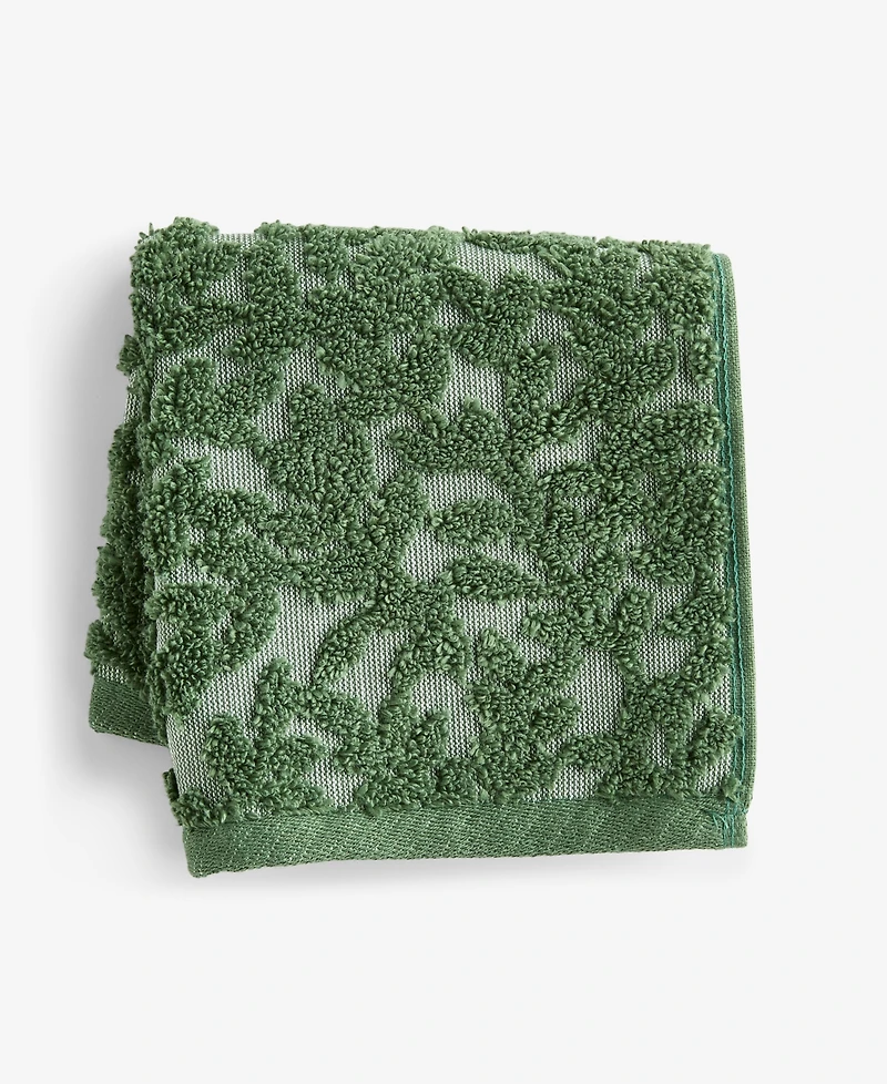 Charter Club Signature Boxwood Washcloth, 13" x 13", Exclusively at Macy's