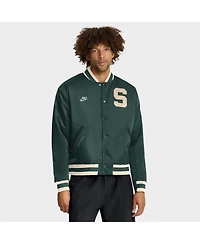 Nike Men's Green Michigan State Spartans Legacy Full-Snap Bomber Jacket