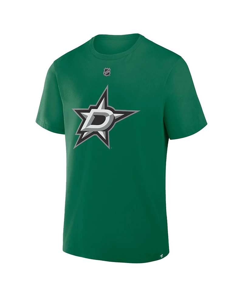 Fanatics Men's Jason Robertson Kelly Green Dallas Stars Authentic Stack Name Number T-Shirt