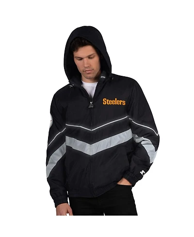 Starter Men's Black/Gold Pittsburgh Steelers Thursday Night Gridiron Full-Zip Jacket