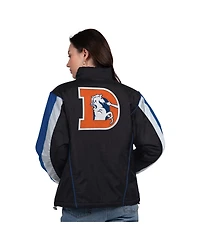 Starter Women's Black/Navy Denver Broncos Thursday Night Gridiron Half-Zip Jacket