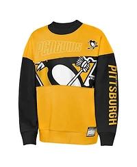 Outerstuff Big Boys and Girls Gold/Black Pittsburgh Penguins Impact Player Sweatshirt