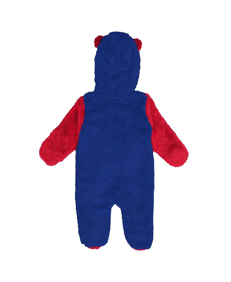Outerstuff Baby Boys and Girls Royal Philadelphia 76ers Stay Napping Fleece Bunting Full-Zip Hooded Sleeper