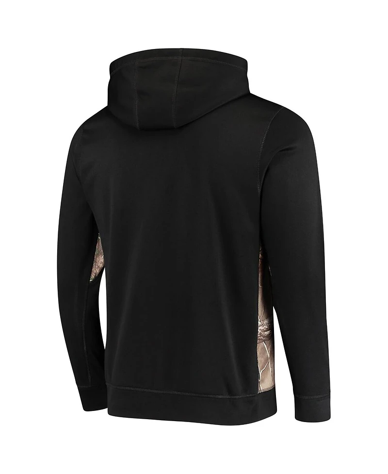 Men's Dunbrooke Black, Realtree Camo Miami Dolphins Decoy Tech Fleece Full-Zip Hoodie