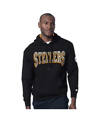 Starter Men's Black Pittsburgh Steelers Thursday Night Gridiron Hoodie