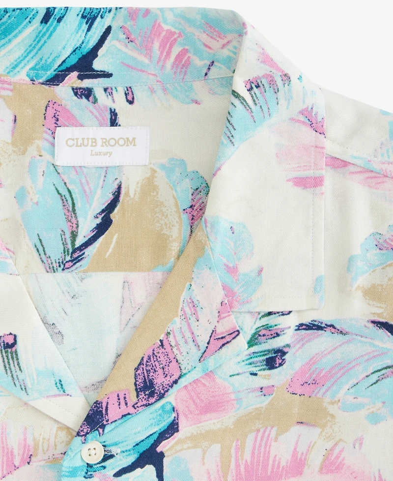 Club Room Men's Paint Palm Short-Sleeve Shirt, Macy's Exclusive
