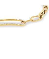 Calvin Klein Stainless Steel Pave & Logo Link Bracelet
