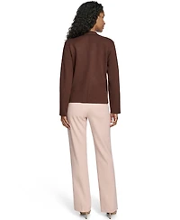 Tommy Hilfiger Women's Double Breasted Peak Lapel Sweater Jacket