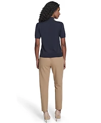 Tommy Hilfiger Women's Short-Sleeve Mock Neck Sweater