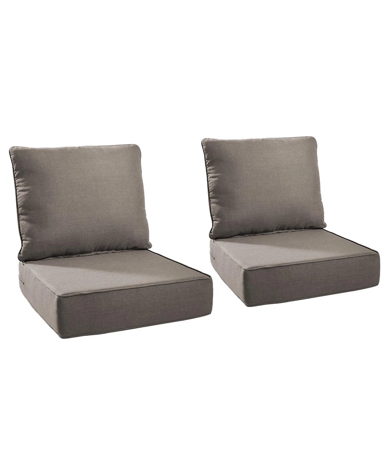 Gymojoy PlushCore 24 in. x 6 Olefin 4-Piece Deep Seating Outdoor Lounge Chair Sofa Cushion