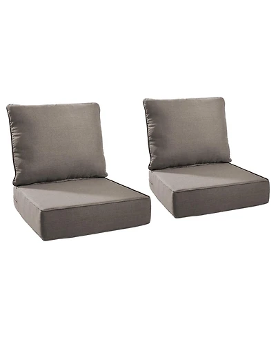 Gymojoy PlushCore 24 in. x 6 Olefin 4-Piece Deep Seating Outdoor Lounge Chair Sofa Cushion