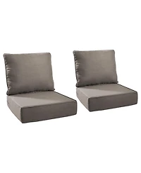 Gymojoy PlushCore 24 in. x 6 Olefin 4-Piece Deep Seating Outdoor Lounge Chair Sofa Cushion