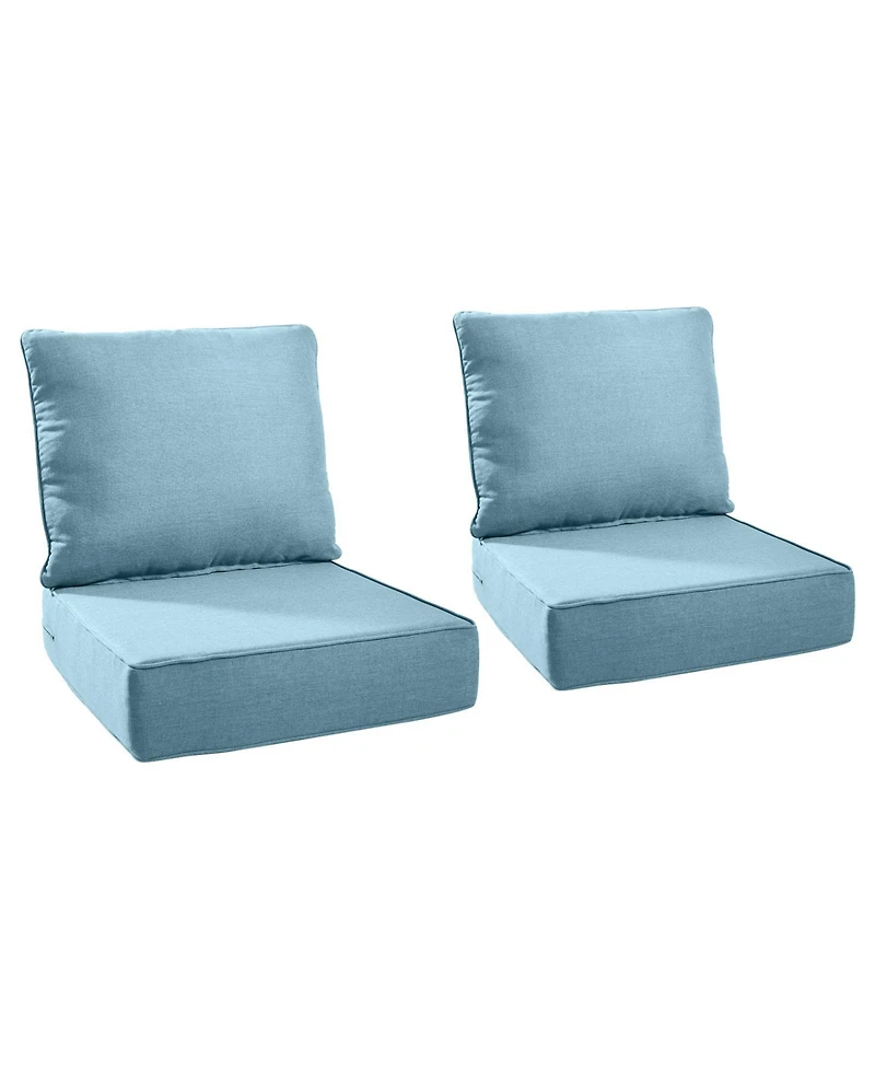 Gymojoy PlushCore 24 in. x 6 Olefin 4-Piece Deep Seating Outdoor Lounge Chair Sofa Cushion