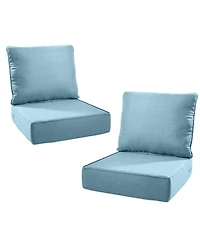 Gymojoy PlushCore 24 in. x 6 Olefin 4-Piece Deep Seating Outdoor Lounge Chair Sofa Cushion