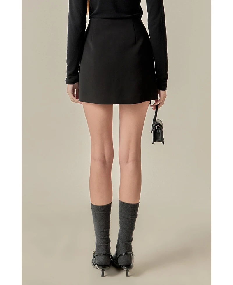 English Factory Women's Bow Detailed Mini Skirt