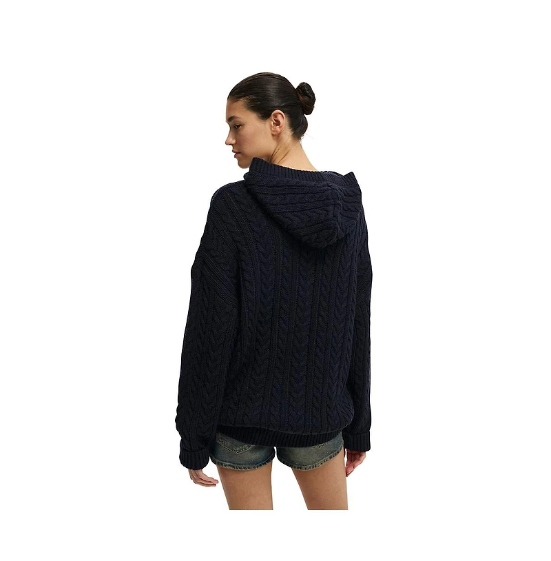 Cotton On Women's Oversized Cable Hoody