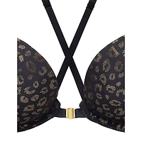 Lascana Women's Leopard Cheetah Print Strappy Push Up Bra