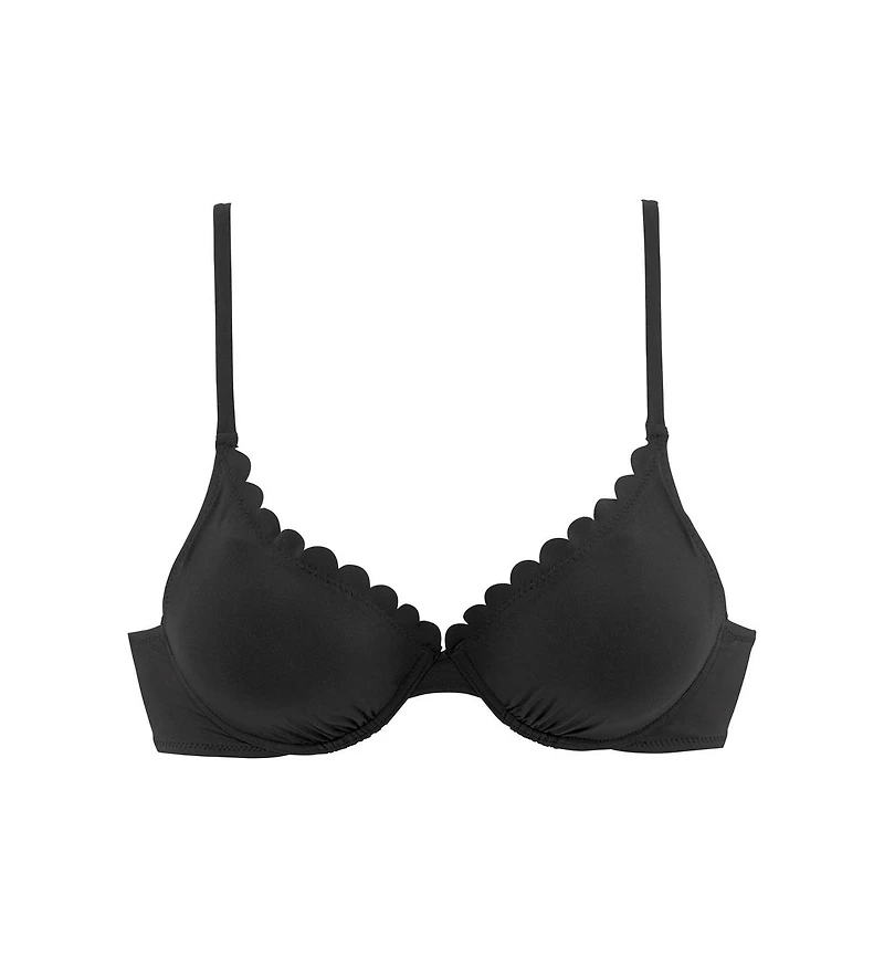Lascana Women's Scalloped Underwire Bikini Swimsuit Top Bra Sizing