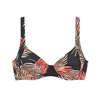 Lascana Women's Palm Print Underwire Bikini Swimsuit Top Bra Sizing