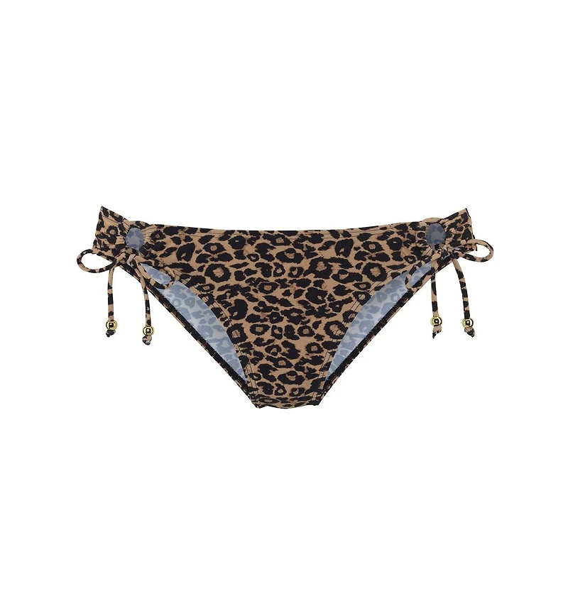 Lascana Women's Leopard Cheetah Side Tie Bikini Swimsuit Bottom