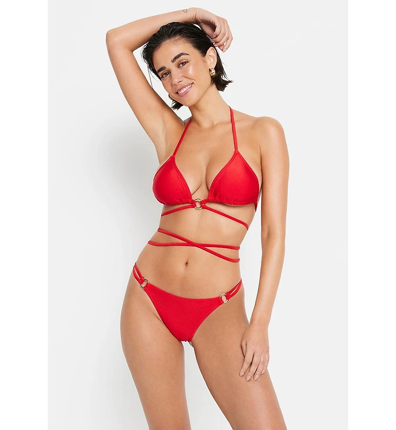 Lscn by Lascana Women's O-Ring Cheeky Bikini Swimsuit Bottom