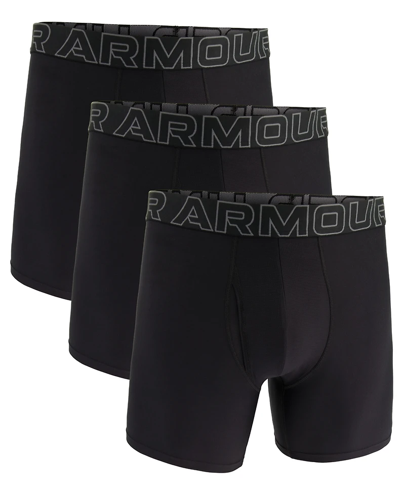 Under Armour Men's 3-Pack Performance Tech Solid 6" Boxer Briefs