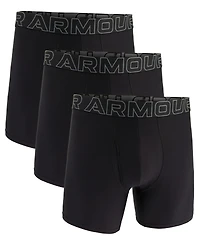 Under Armour Men's 3-Pack Performance Tech Solid 6" Boxer Briefs