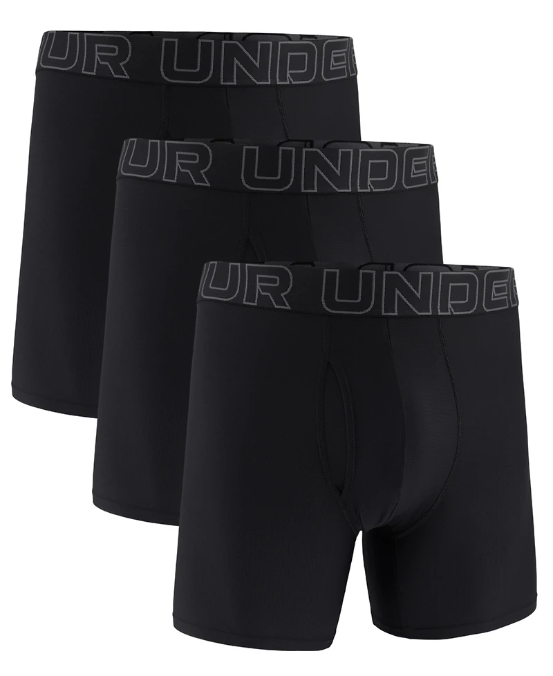 Under Armour Men's 3-Pack Performance Tech Mesh 6" Boxer Briefs