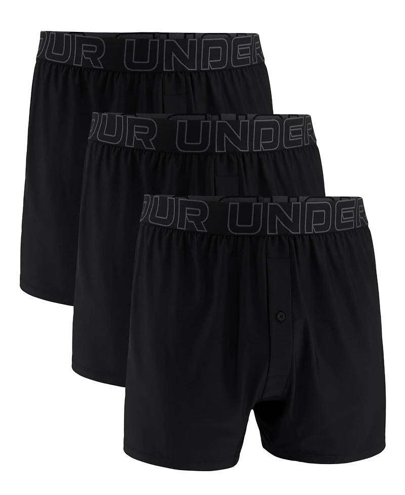 Under Armour Men's 3-Pk. Solid Performance Tech Mesh 6" Boxers