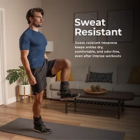 Sunny Health & Fitness Ankle Weights 2 lb, Pair, Black